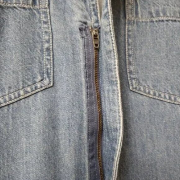 Madewell - Denim Long Sleeve Jumpsuit H6433 | Size Medium | Mid Blue Phair Wash - Picture 13 of 14